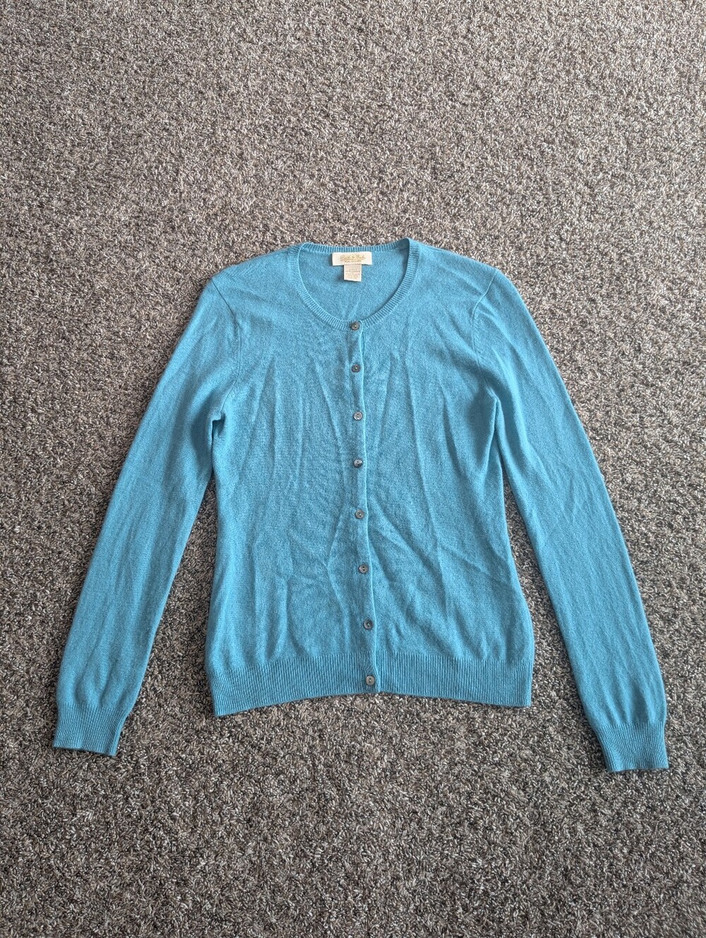 Vintage Peck and Peck 100% Cashmere Cardigan Sweater Size Medium
